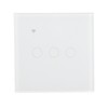 White 3 Gang WiFi Smart Switch APP Remote Control Touch