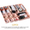 Thinkspace Beauty 12 Pieces Plastic Desk Drawer Organizer and Storage,