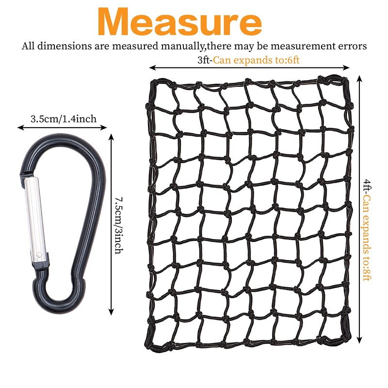 Cargo Net for Pickup Truck Bed - 3x4ft Super Duty