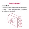 Hermex Cerradura De Sobreponer, 3 Barras Hermex 43488 Color Gris