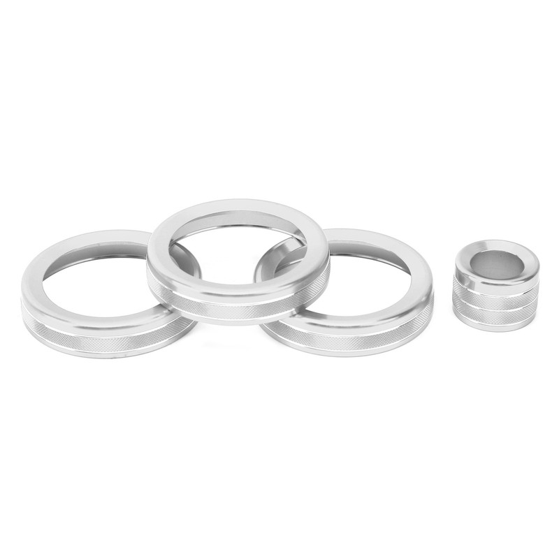 4Pcs A/C Knob Ring Trim Volume Adjuster Decor Fit for