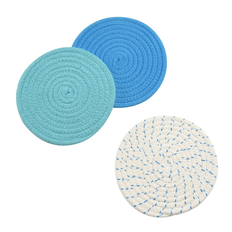 Kitchen Pot Holders Set Trivets Set 100% Pure Cotton Thread