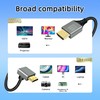 RIIEYOCA 8K Mini HDMI to HDMI Adapter Cable,90 Degree Up