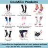 Doc Miller Open Toe Compression Socks, 15-20 mmHg, Toeless Compression