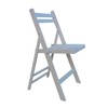 Furniture Slatted Wood Folding Special Event Chair - White, Set