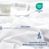 MEELUS Lightweight Comforter Cooling White, All Season Duvet Insert Breathable
