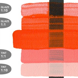 Fluid Acrylics by GOLDEN, Pyrrole Orange, 32 fl. oz. Jar, Professional Acrylic Paint, Semi-Opaque