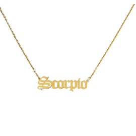 Zodiac necklaces made from tarnish free Stainless Steel (Scorpio Zodiac Necklace (Gold))