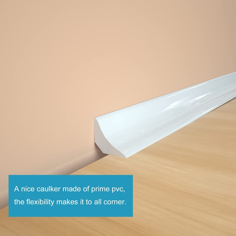 Flexible Trim Caulk Strip Wall Moulding Trim, 1/2 in x10