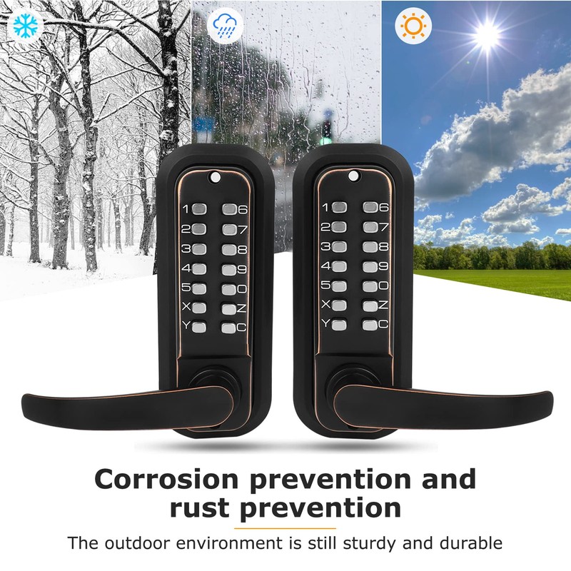 New Upgrade Double Sided Keypad Door Lock with Adjustable Deadlatch