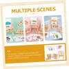 FELTECHELECTR 1set Rotating Letter Blocks Spelling Game Flash Cards for