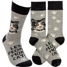 Primitives by Kathy Less People More Cats Colorful Socks