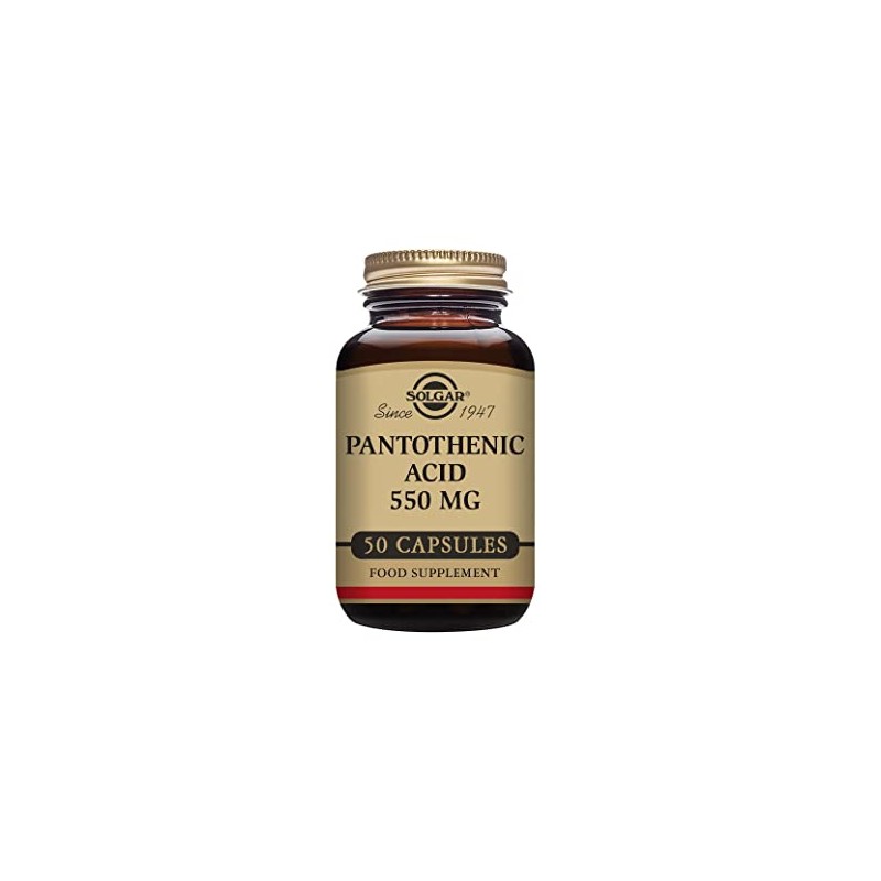 Solgar Pantothenic Acid 550 mg Vegetable Capsules - Pack of