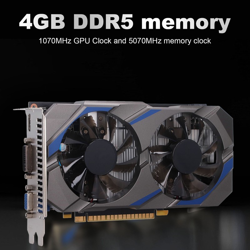 Desktop Graphics Card 4GB DDR5 128BIT 1070MHz 5010MHz HD DVI