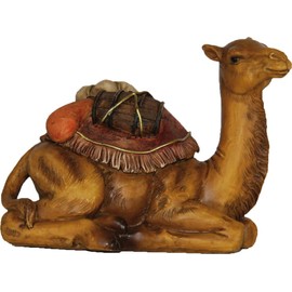 FADEDA Jok Camel Lying Down Height 9 cm Hand Painted Detailed Nativity Scene Figures Christmas Table Decoration Nativity Accessories