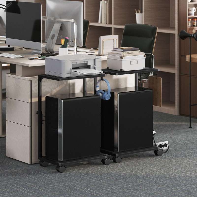 ZIIWIND PC Stand, Height Adjustable Computer Tower Stand, 19.7"-31.5" H,