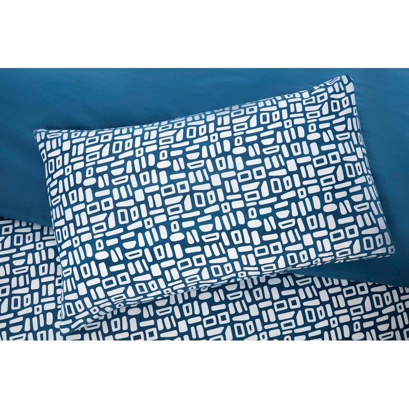 Rapport Home Pebbles Microfibre Duvet Cover Set Single-size Bedding Blue