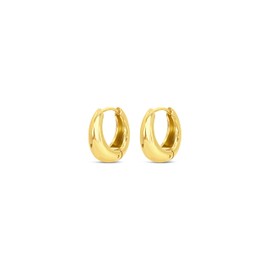 ARS-ARGENTI Hoop Earrings for Women Girls Sterling Silver 925 Gold 18K Hypoallergenic, Stainless Steel Sterling Silver Yellow Gold, No Gemstone