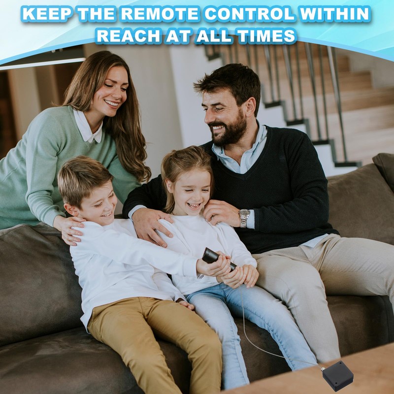 PATIKIL 3.3 Ft Retractable Remote Control Tether, 4 Pcs Square