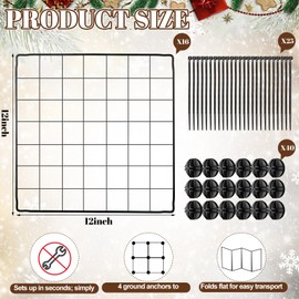 Yalikop Yalikop 16 Pieces Christmas Tree Fences, Height 24 Inch Metal Christmas Tree Fence Barrier for Pets Dog Cat Xmas Black Gate for Holiday Office Home Decorations