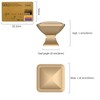 Amerdeco 10 Pack Champagne Bronze Square Kitchen Cabinet Knobs Cabinet