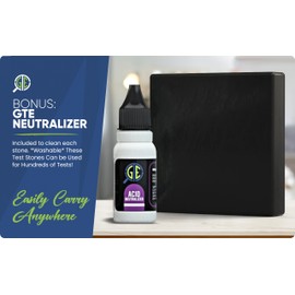 Gold Silver Platinum Jewelry Test Stone Cleaner Neutralizer Solution, 1/2 oz Bottles, Set of 6