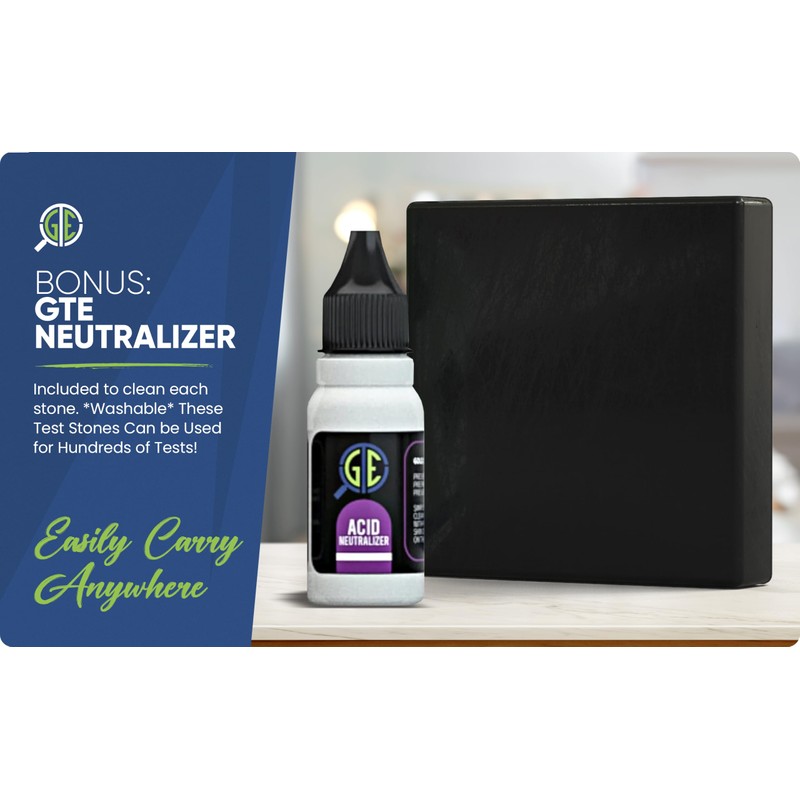 Gold Silver Platinum Jewelry Test Stone Cleaner Neutralizer Solution, 1/2