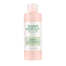 Mario Badescu Loción corporal súper rica de albaricoque enriquecida con vitaminas A y E - Loción delicadamente perfumada con fórmula nutritiva y suavizante de la piel - Ideal para todo tipo de piel, 177 ml