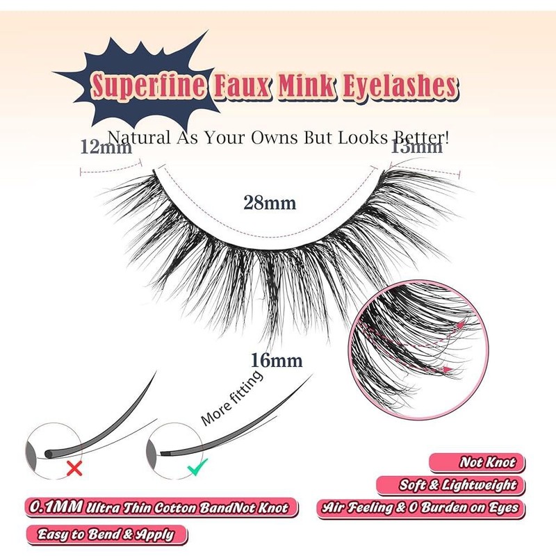 WISPY 인조 속눈썹 위스피 내추럴 룩 15MM 0.1MM 얇은 밴드