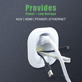 LOCATVE in-Wall Cable Management Kit - Hide TV Wires When Mounting A TV - Includes Power & Low Voltage Cable Management