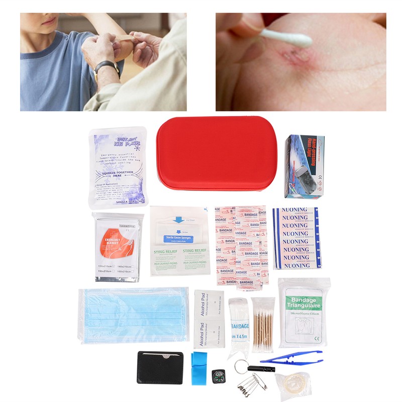 Portable Emergency Aid Kit Home Outdoor Car Emergency Survival Treatment