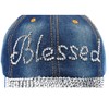 Elonmo Gorra de béisbol para mujer, diseño de letra bendita,