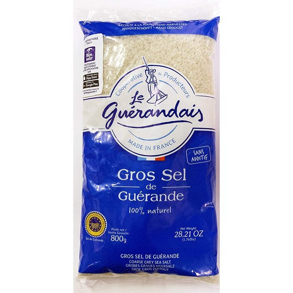 Le Guerandais Coarse Sea Salt Gros Sel De Guerande, 28.21oz per bag (2 bags)