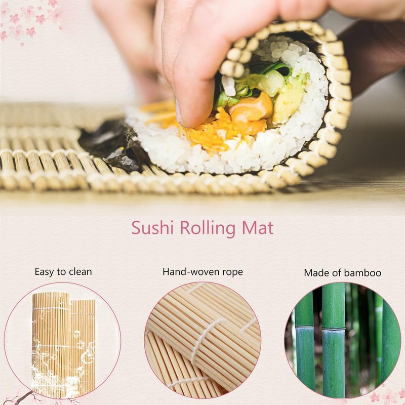 ZFYQ Sushi Set, 9 Pieces, Sushi Maker Contains 2 Rolling