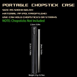 Chopstick Case Travel Box – Portable Carrying Holder for Chopsticks – Reusable Chopsticks Cases Without Sticks – Lightweight Chopstick Storage Container(9.45×0.91")