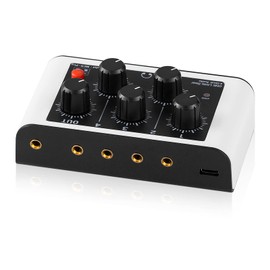 Mini Stereo 4 Channel Mixer Headphone Monitoring Club Studio Recording (XX-MC5 PRO)