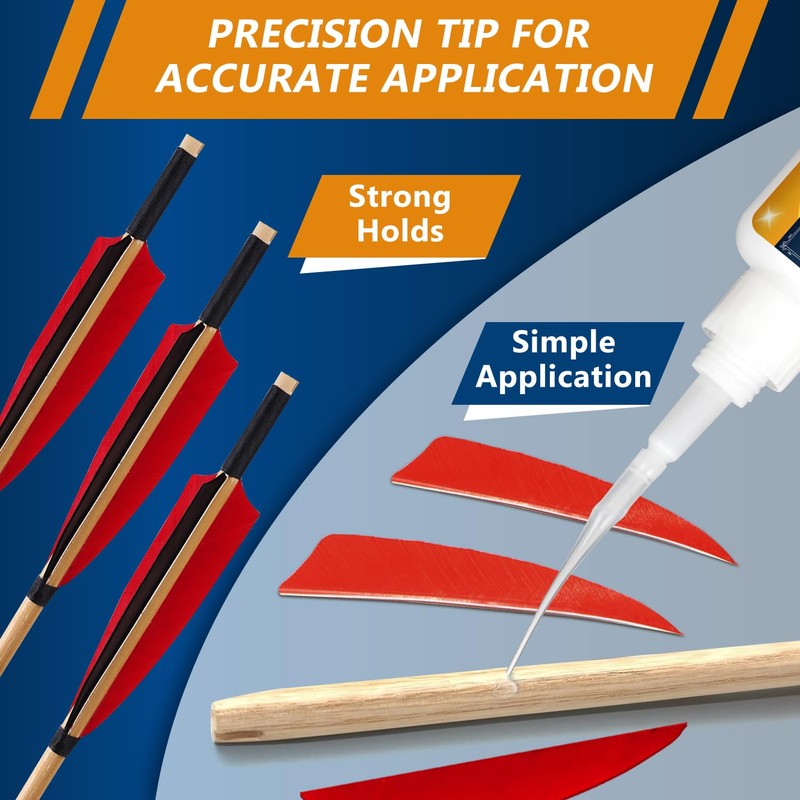 Fletching Glue 100g, Heavy Duty Arrow Glue Kit for Carbon,