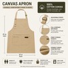 Canvas Work Apron for Cooking and Crafts – Adjustable Cross-Back