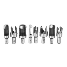 Wood Plug Cutter Set 8 Pieces Wood Plug Cutter Carbon Steel Tapered Claw Drill Bit Dowel Making Tool for Working to Drill Holes and Take Round Corks