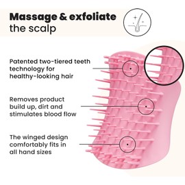 Tangle Teezer The Scalp Exfoliator & Massager, Pretty Pink