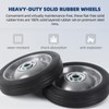 AR-PRO (2-Pack) 5" x 1.2" Flat Free Solid Rubber Wheel