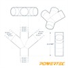 POWERTEC 70275V 3-Way Dust Collection Fitting for 4 in Hose