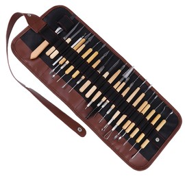 22 Pieces Professional Clay Sculpting Tools Kit,DIY Pottery Carving Tools Set,Canvas Case for Easy Carrying,for Beginners and Professional Art Crafts