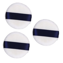 WOONEKY 3pcs Fluffy Makeup Puff Soft Dual-sided Powder Applicator for Loose Powder Foundation Lightweight Washable Cosmetic Sponges for Daily Use Suitable for Wet Dry Applications