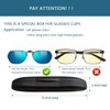 Clip-on Glasses Case Slim Hard Shell Ultra-light Retro Flat Glasses