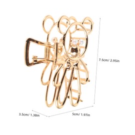 Healvian Women Bear Shaped Metal Hair Clip Unique Hair Clip Lightweight and Sturdy Design for Everyday Use and Special Occasions