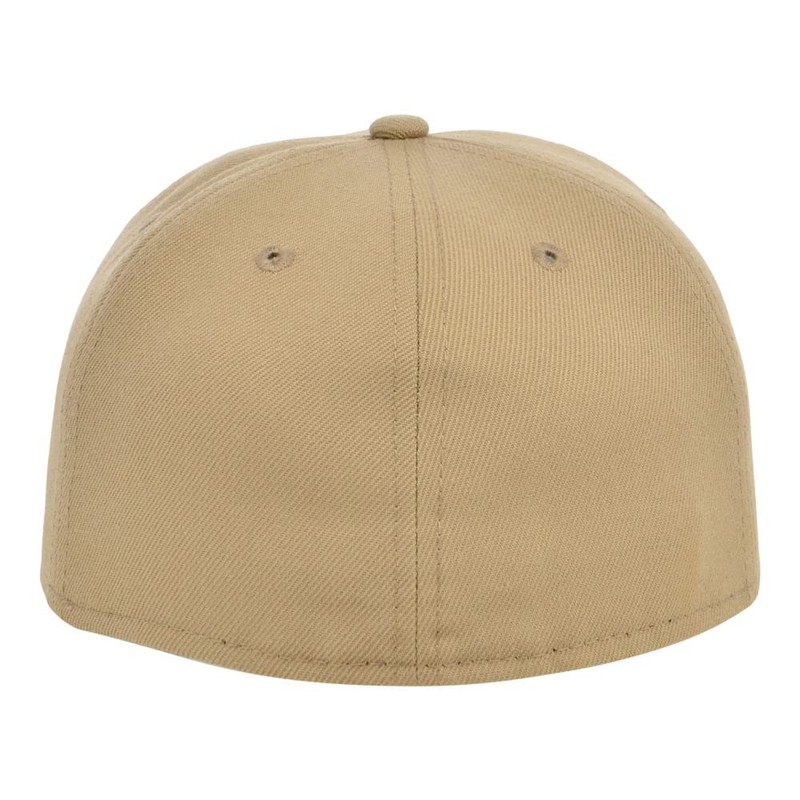 Lids Blank Full Court w/Colored Under Visor Fitted Cap Khaki/Grey