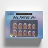 AUBSS Press On Nails Short Almond, White French Tip with