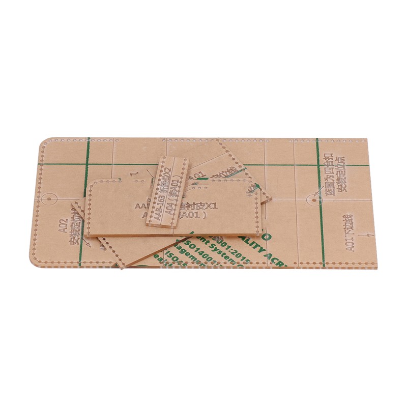 4Pcs Acrylic Templates Durable Reusable Transparent Clear DIY Leather Models