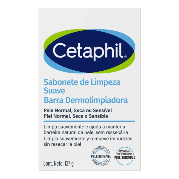 CETAPHIL Barra Dermolimpiadora de Limpieza Suave 127g Limpia suavemente sin